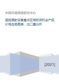 磁控濺射設(shè)備重點(diǎn)區(qū)域投資機(jī)會(huì)產(chǎn)品價(jià)格走勢(shì)圖表 出口量分析